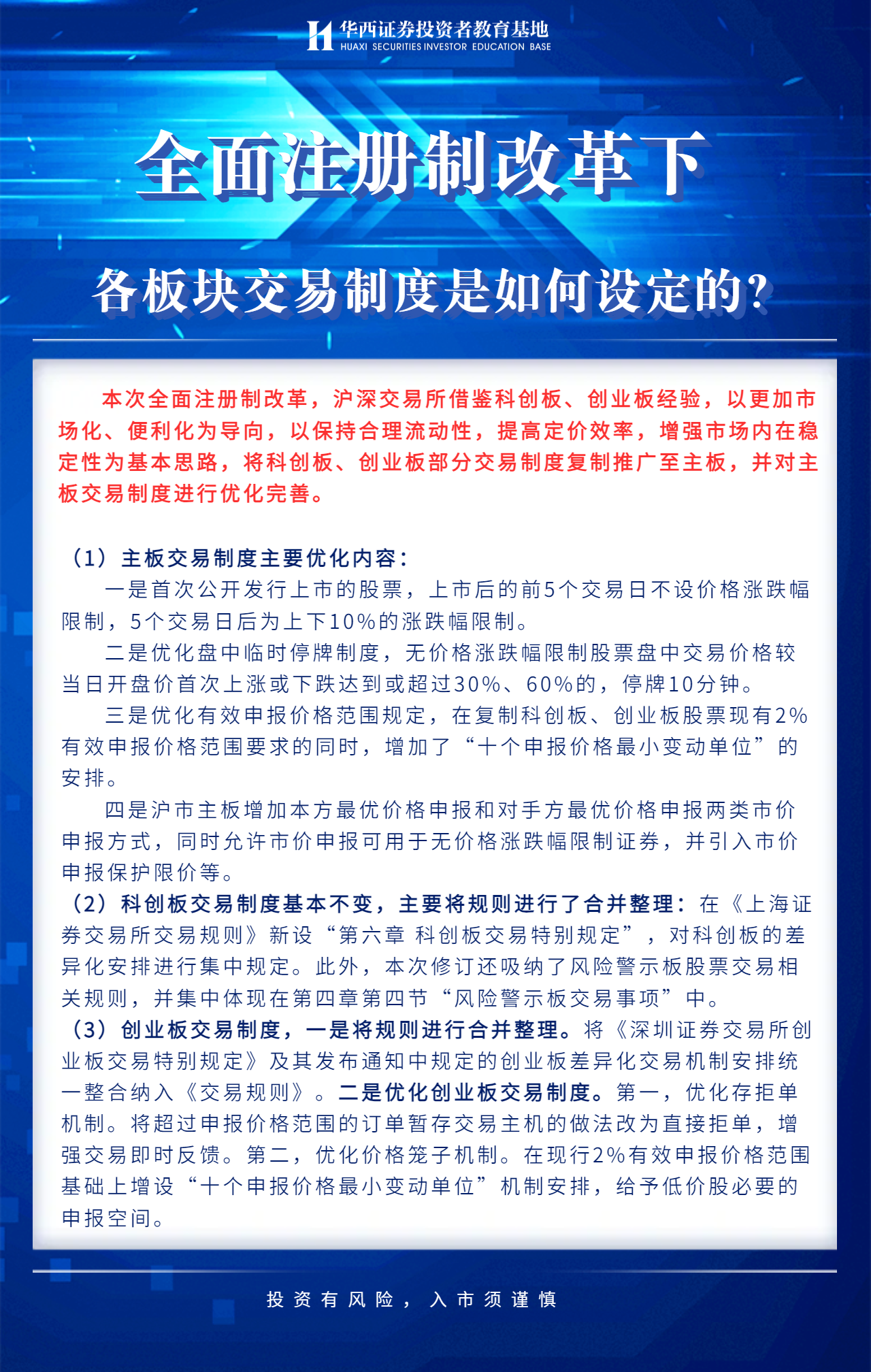全面注册制改革下各板块交易制度是如何设定的.png