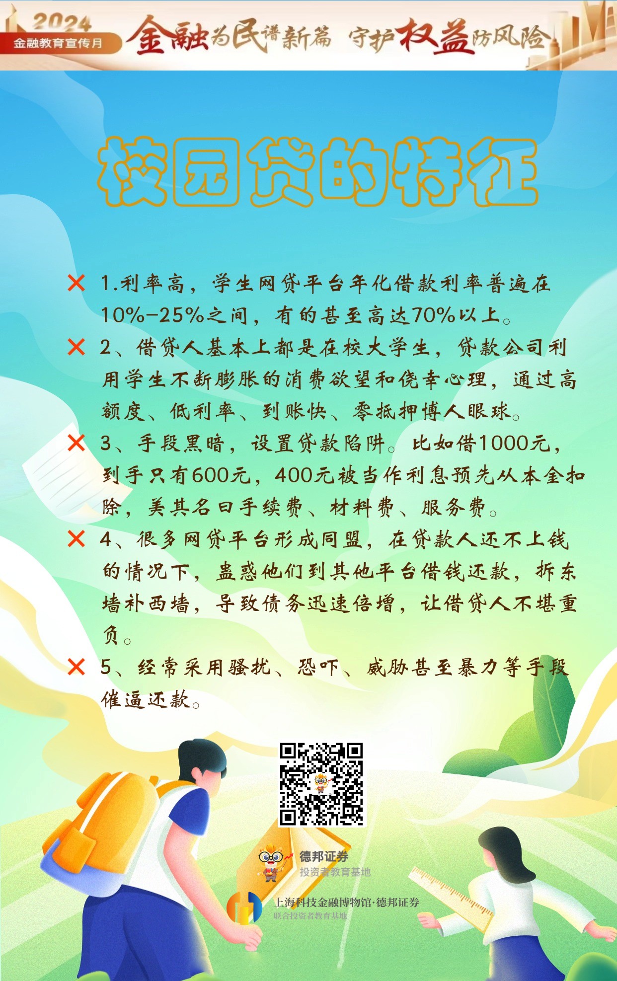 金融教育宣传月之校园贷的特征海报_副本.jpg